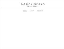 Tablet Screenshot of patrickpuszko.com
